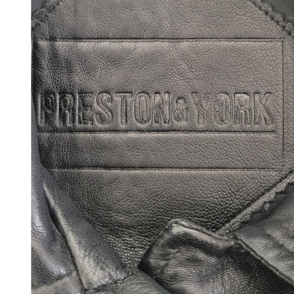 Preston & York Coat Womens Medium Genuine Lamb Skin Coat Black EMO Goth Witchy - Picture 8 of 8